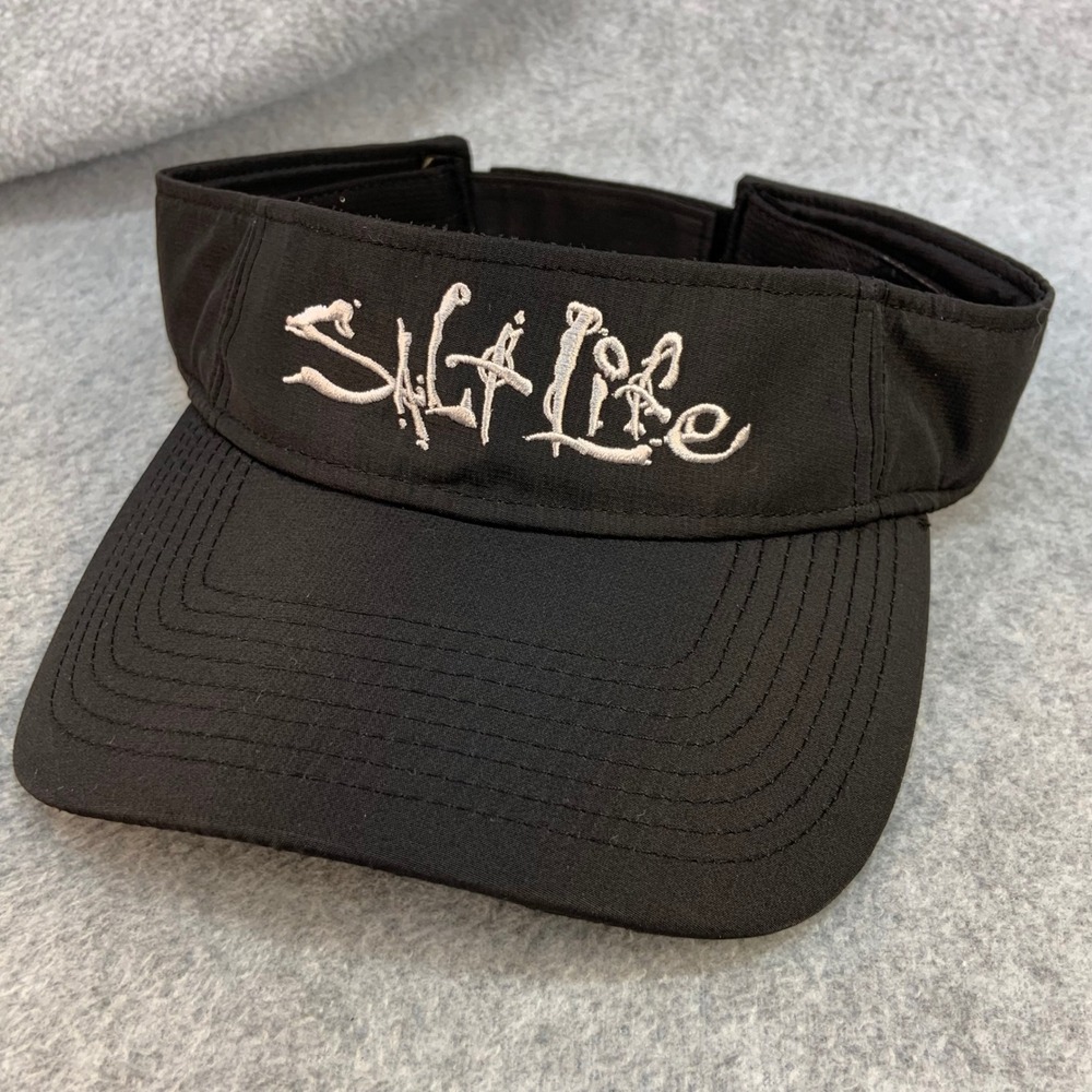 Salt Life Logo Unisex Black Salt Life Visor Adjustable Uvapor OSFM